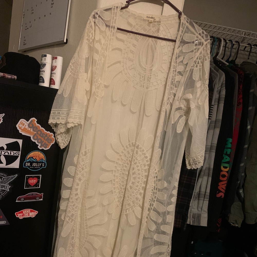 Long length beach coverup